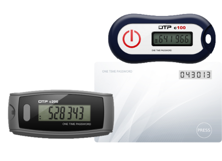 Llavero transmisor para tokens de contraseña de un solo uso (OTP), tamaño tarjeta de crédito, teclado con visualización